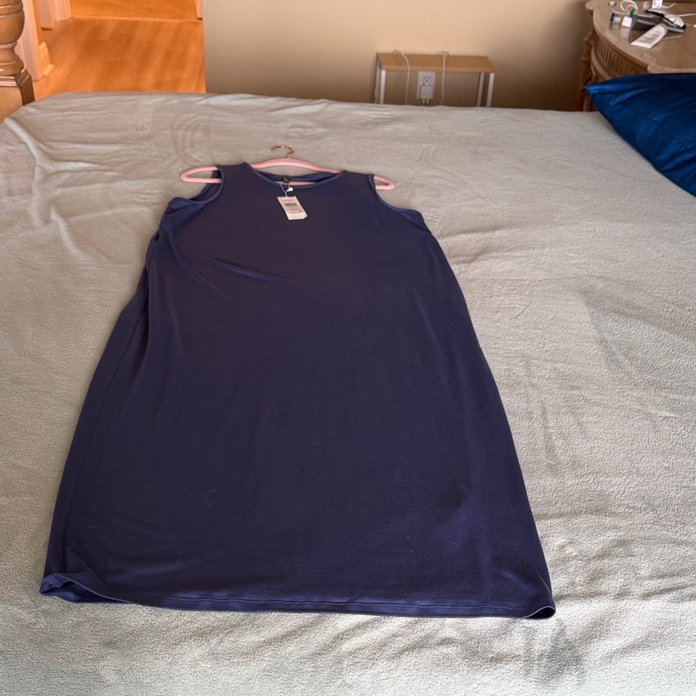 Eileen Fisher Bluette Stretch Jersey Knit Round Neck Dress